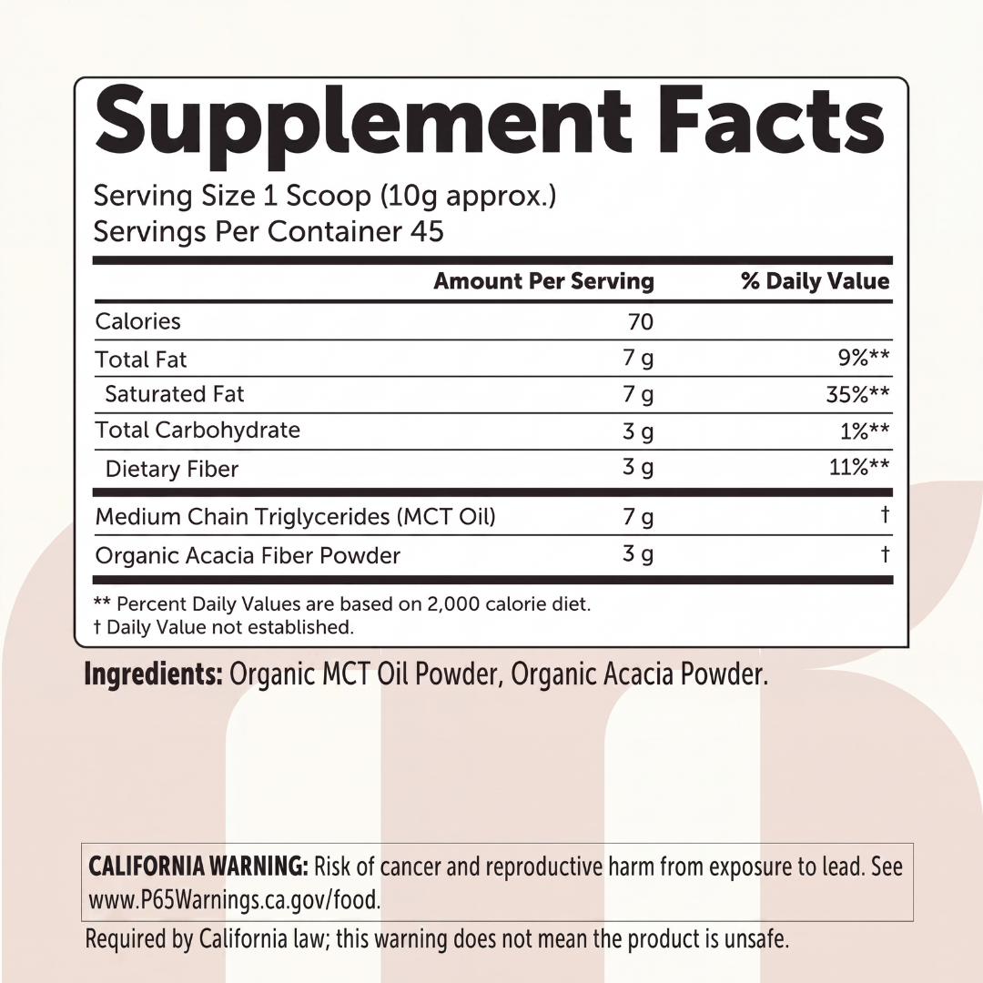 Organic MCT Oil Powder